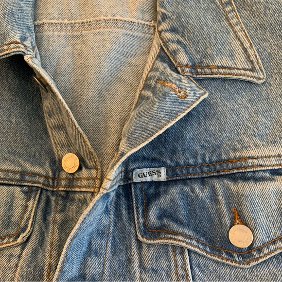 1980s Vintage Cropped Denim Jacket (very Rock n’ Roll) - Picture 6 of 7